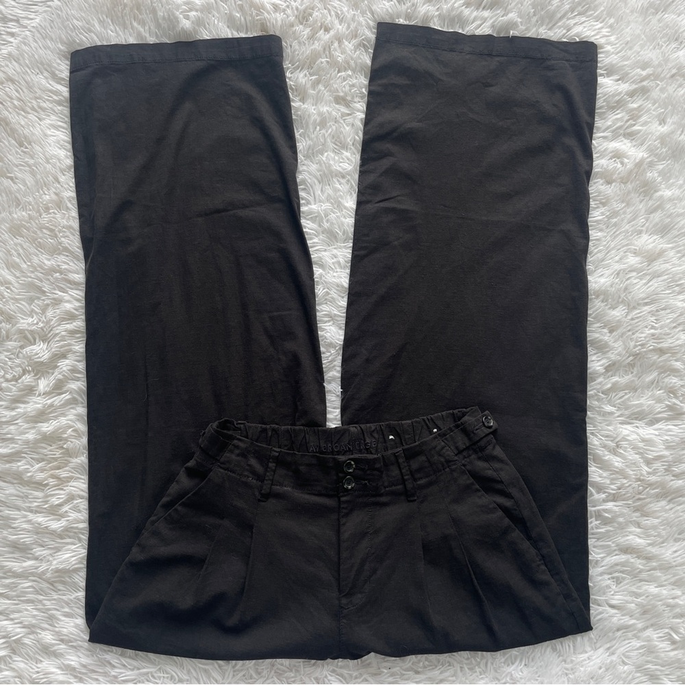 American Eagle High Rise Wide Leg Trouser Pants - Picture 2 of 8